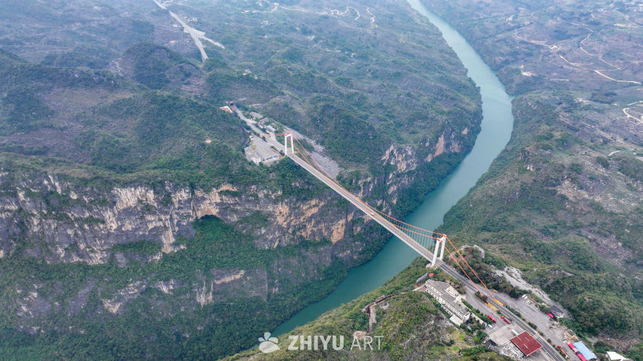 航拍贵州北盘江大桥 关兴公路上的大桥 11