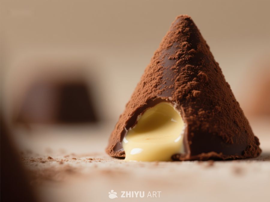 巧克力锥形甜品，内含奶油馅料 840