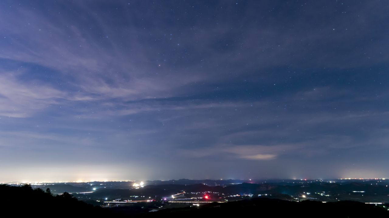 湖南长沙神仙岭星空银河延时摄影