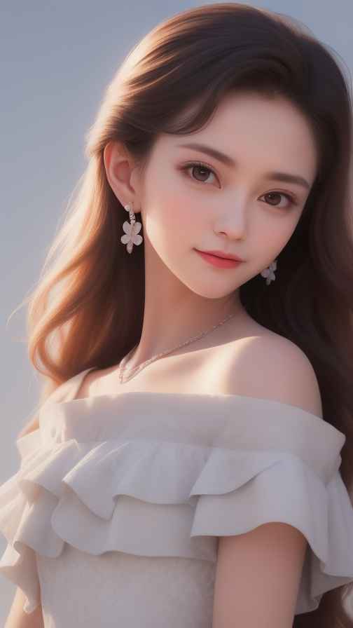 酷酷的白色衣服人像
