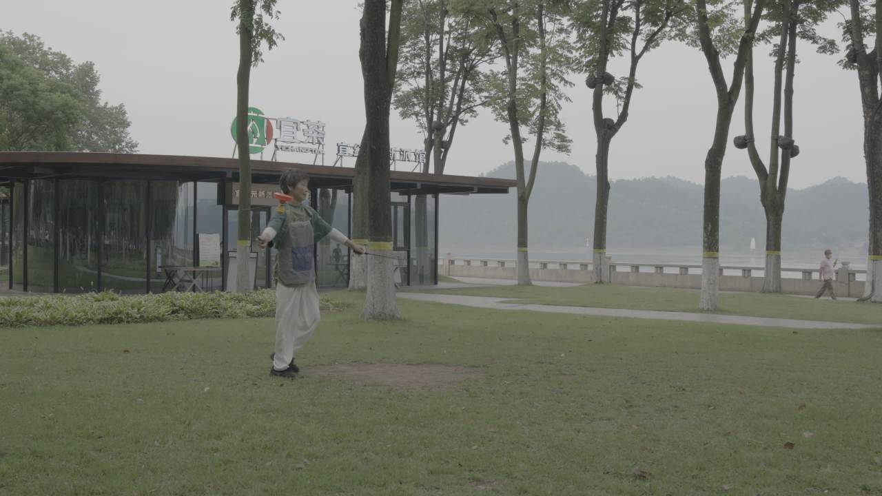 公园太极老人