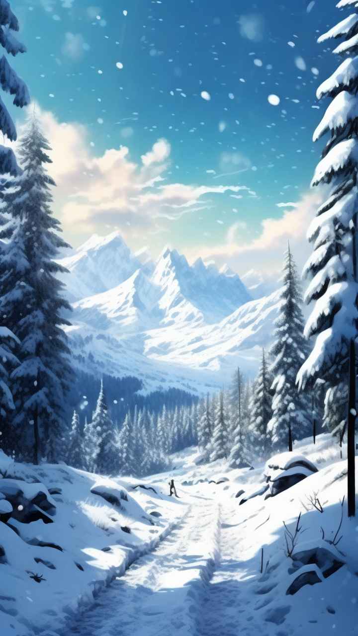 插画冬季背景图 29