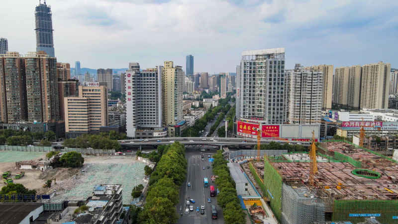贵州贵阳城市风光航拍摄影图