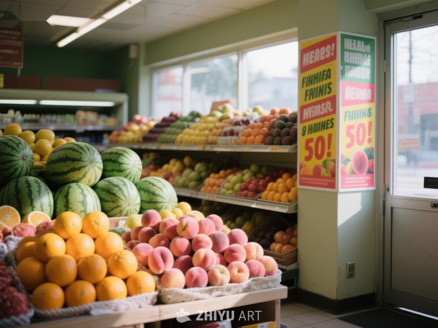 水果店展示新鲜瓜果 503