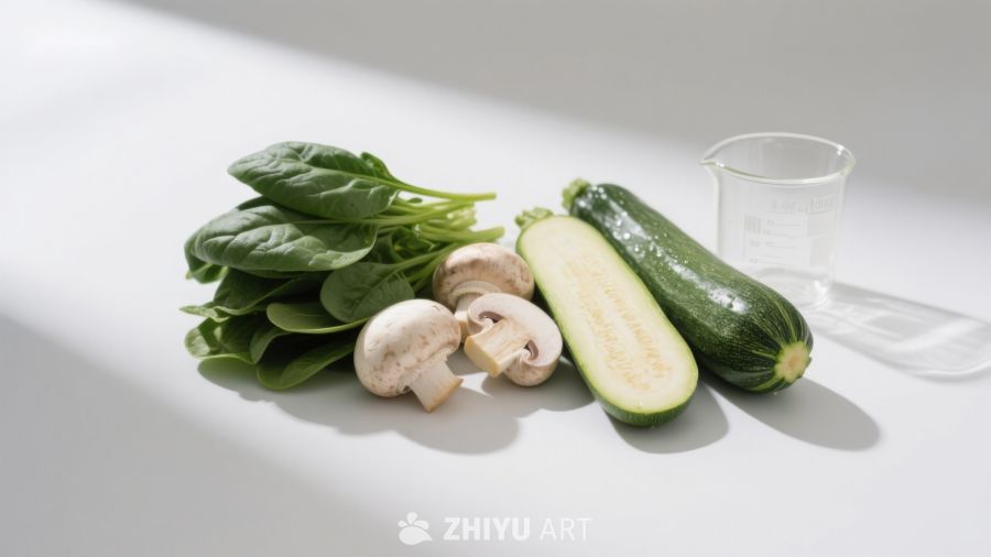 新鲜蔬菜与食材静物