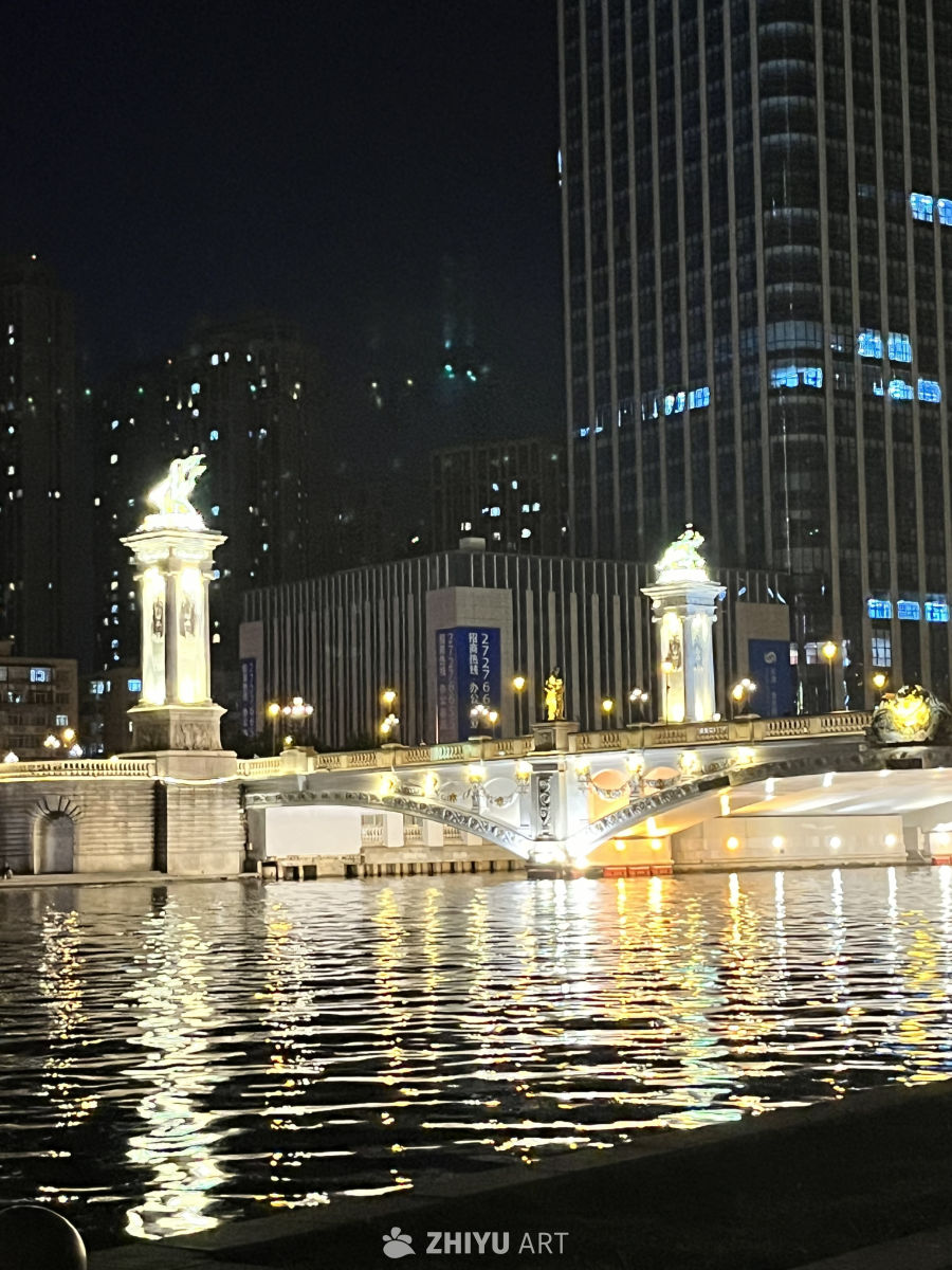 夜幕下的都市之桥
