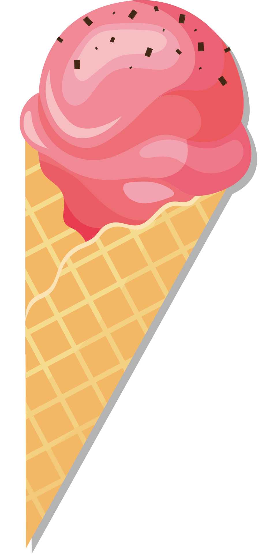 冰冰淇淋华夫甜点夏天甜蛋卷冰淇淋华夫饼干杯食品草莓冰淇淋粉红色