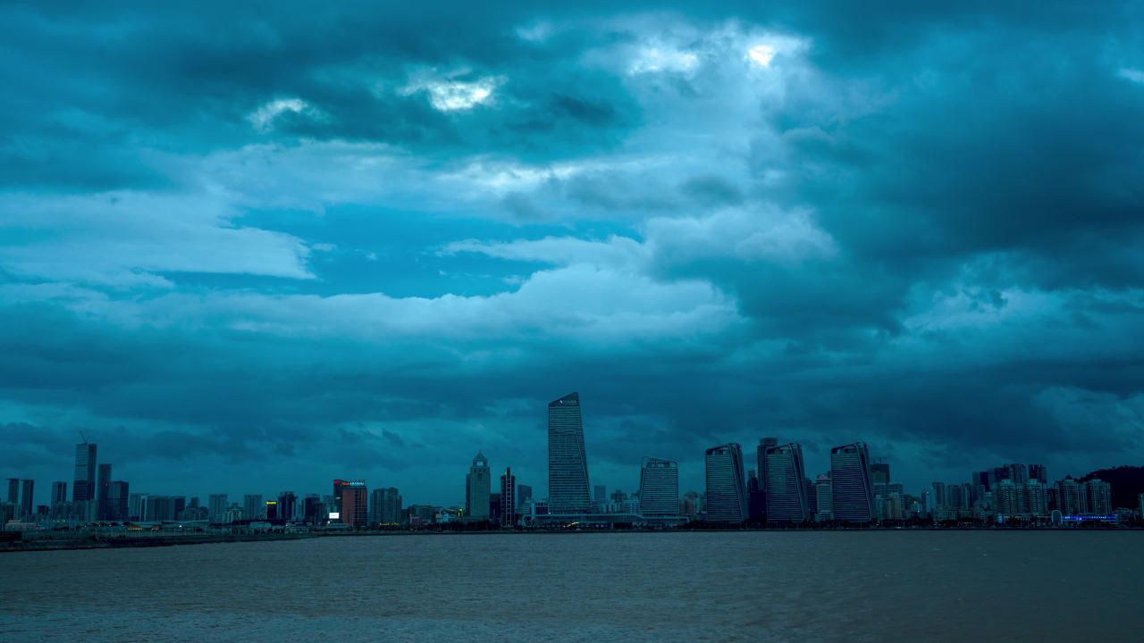 珠海拱北空镜晚霞十四