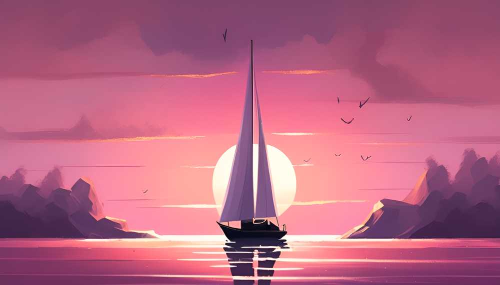 桃红色船只背景