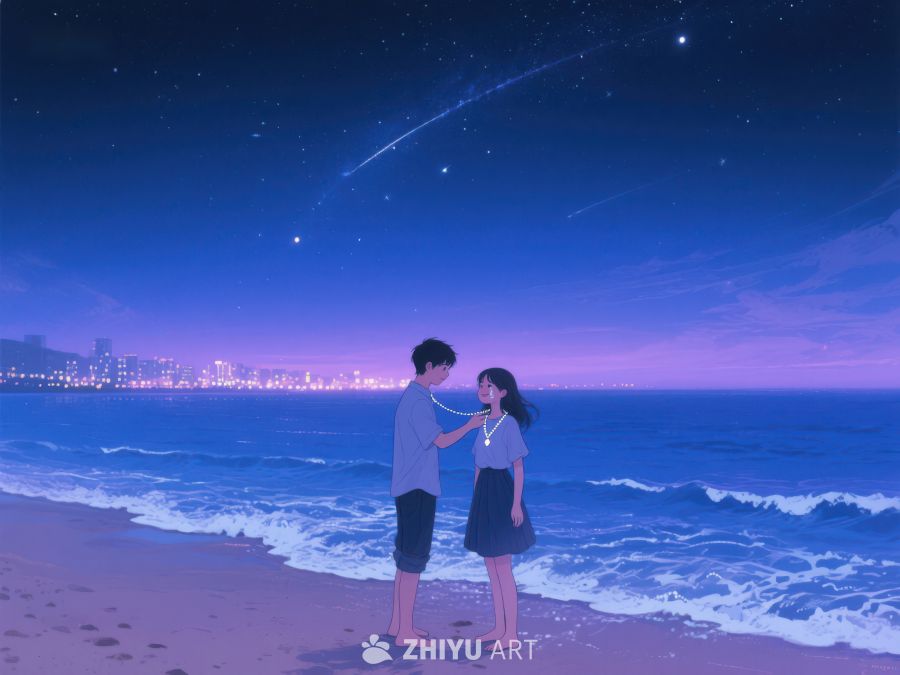 夜海边的浪漫时刻 1017