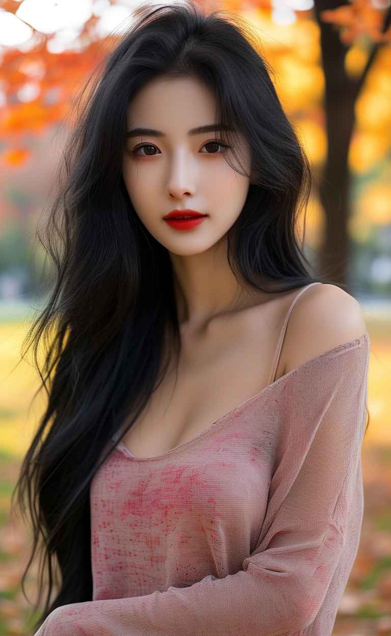 秋天下宽松美女 14