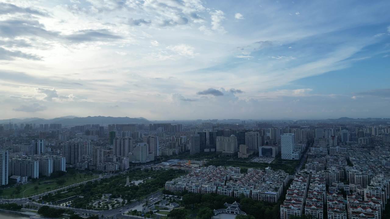 广东汕头城市风光航拍