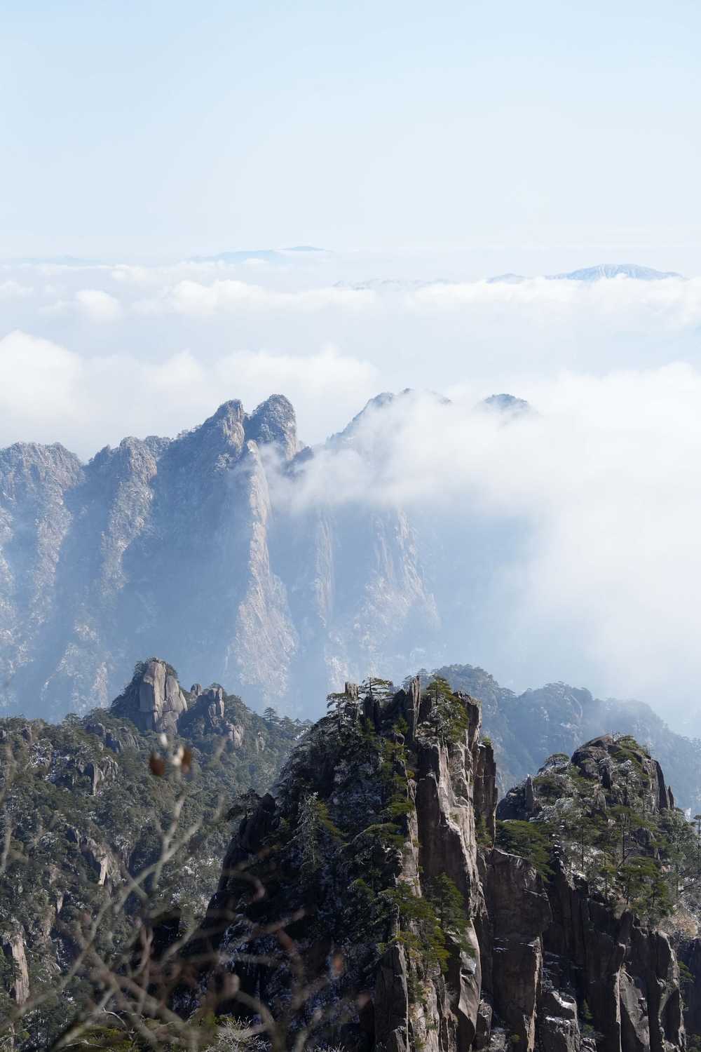 雪落黄山，雾凇云海——山篇