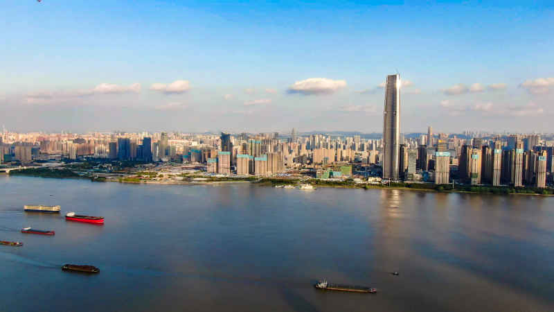 湖北武汉城市建设航拍摄影图 