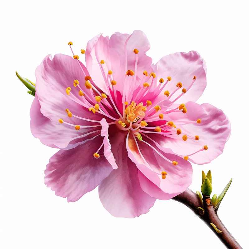 春季桃花元素插画 17