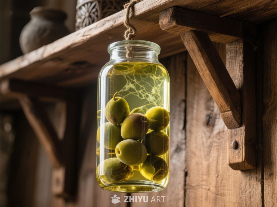 悬挂的橄榄油罐 715