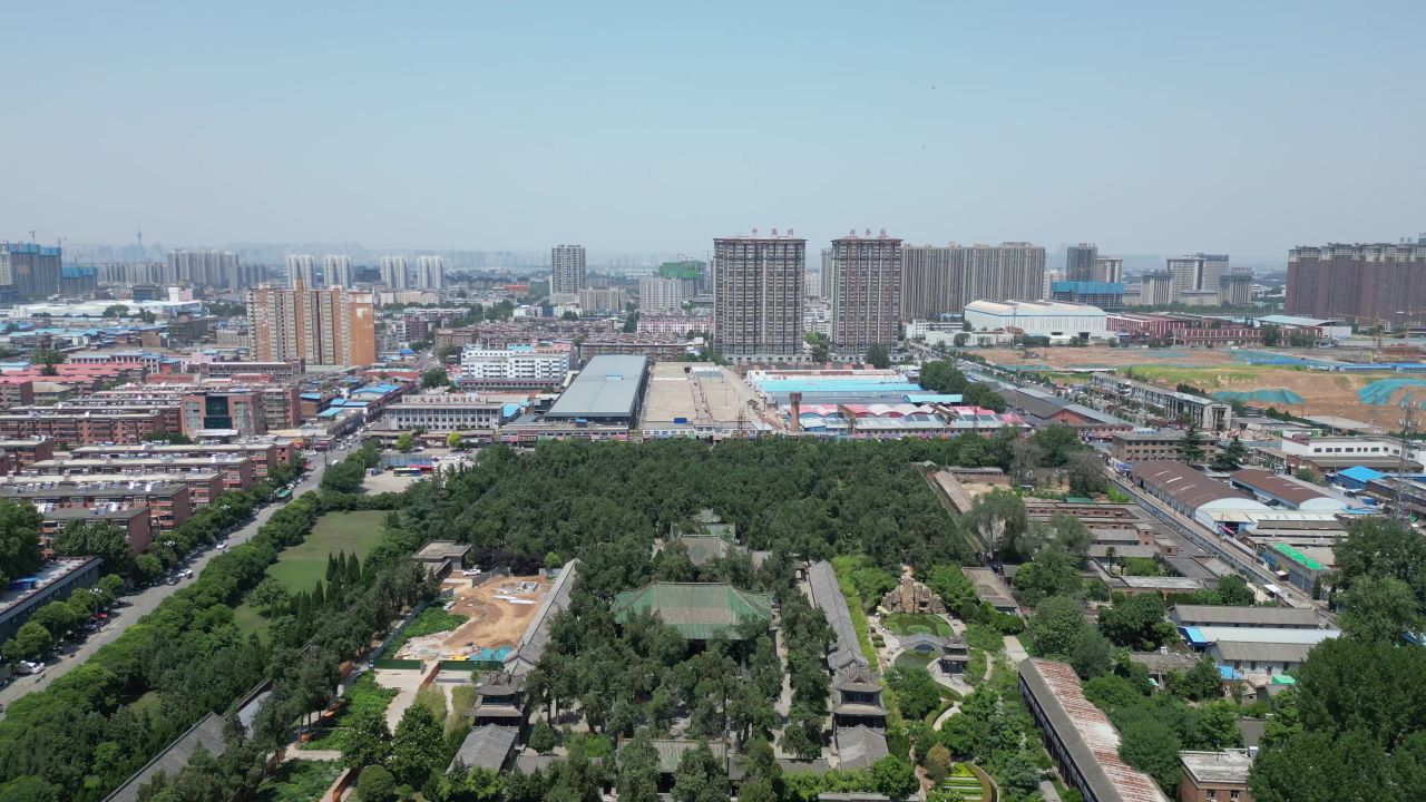 河南洛阳关林庙4A景区航拍
