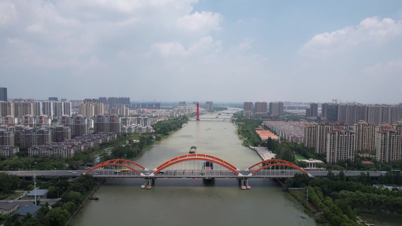 江苏宿迁城市风光旅游景区航拍