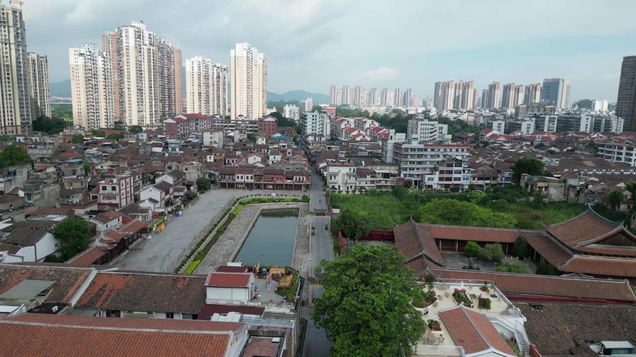  航拍福建漳州古城