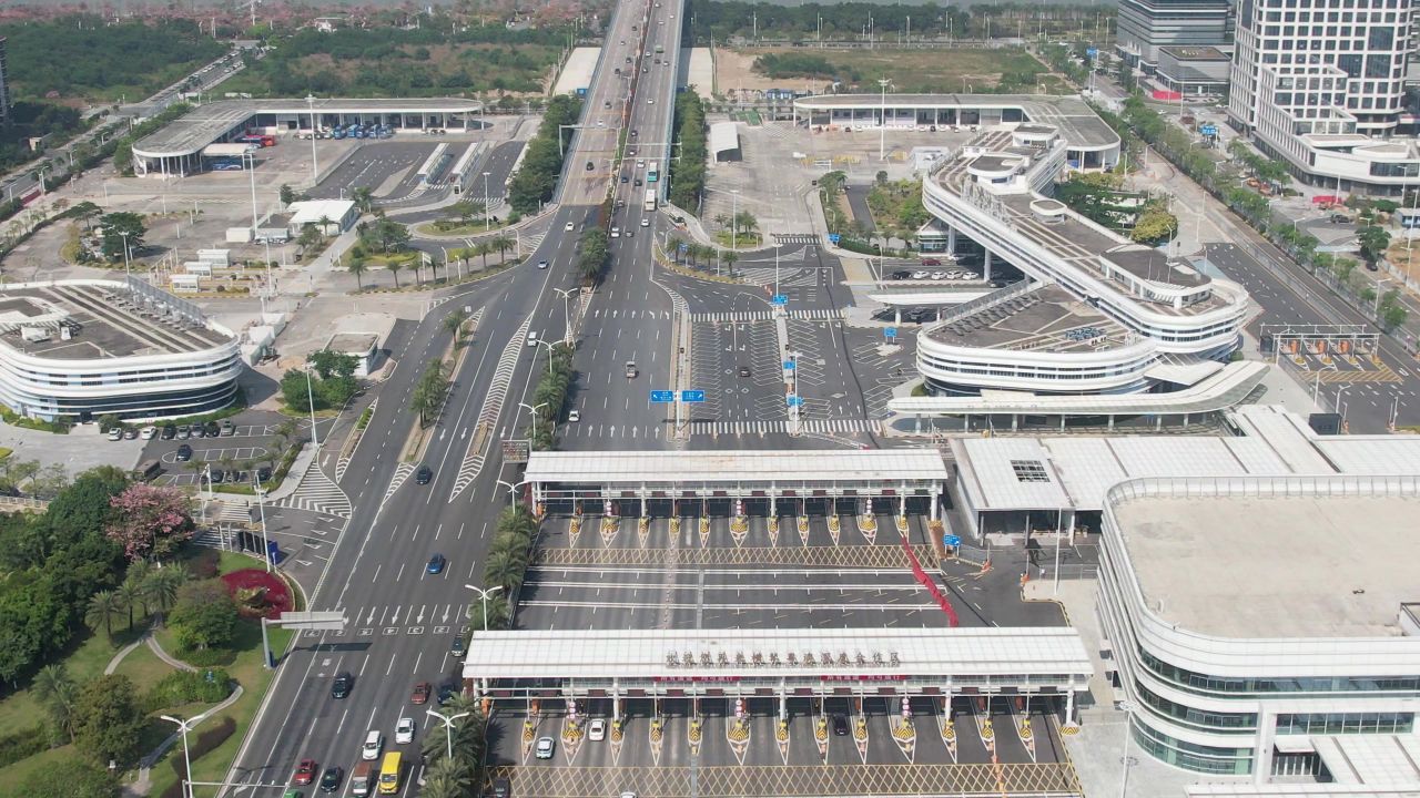  珠海澳门城市风光航拍 