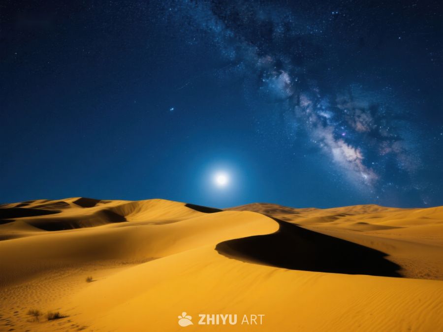 沙漠夜景与银河 94