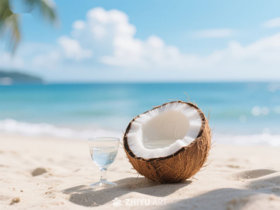 海滩上的椰子与清水 212