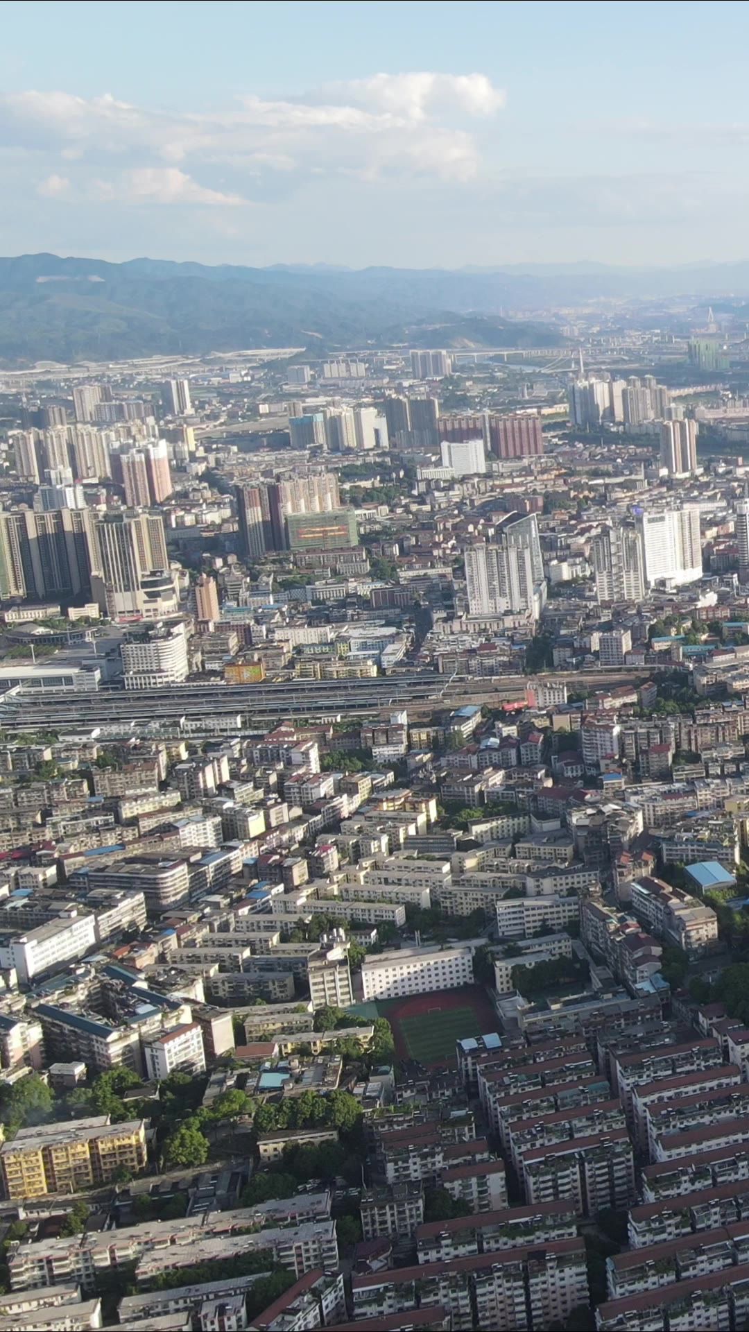 城市航拍湖南吉首城市全景