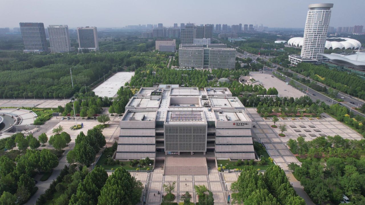 河北沧州城市风光地标建筑航拍