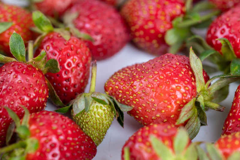 新鲜草莓水果实拍 19