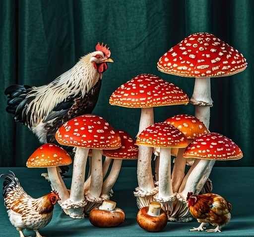 鸡与蘑菇