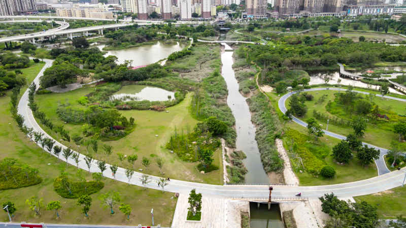 福建泉州城市风光航拍图 