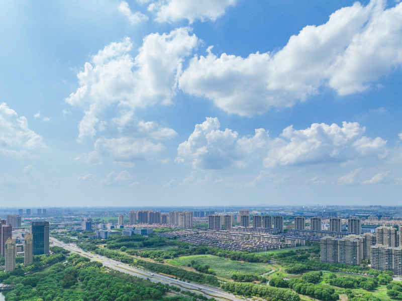 航拍昆山城市风光建筑大景 1