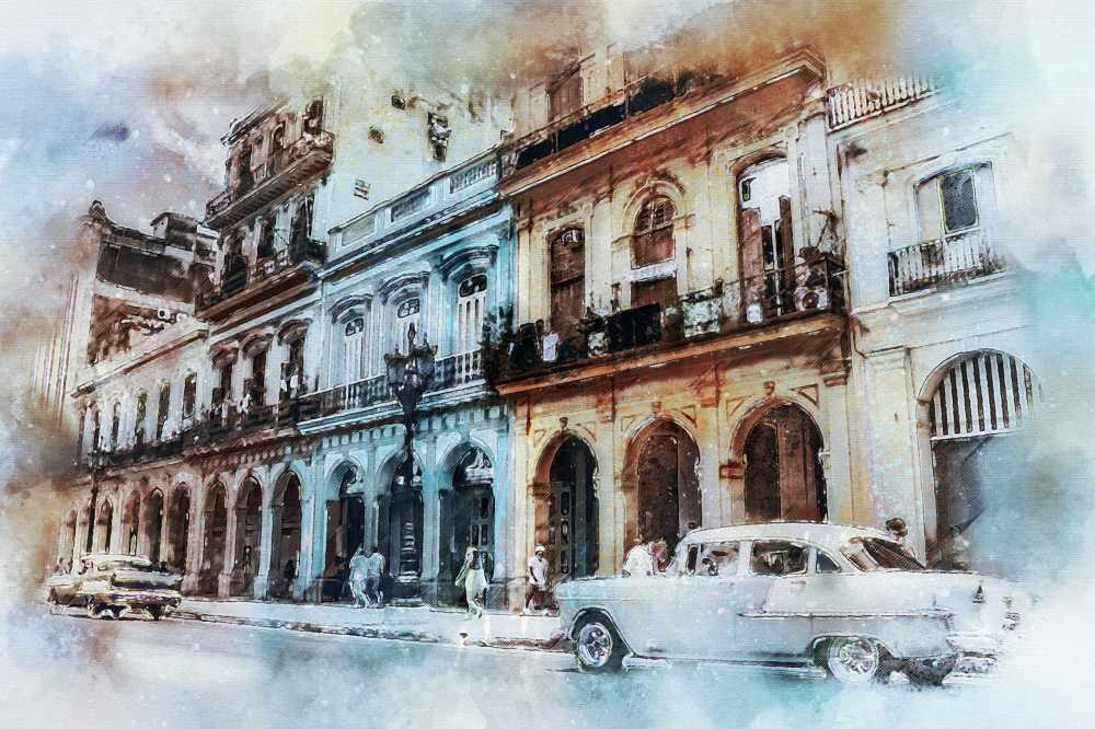 古巴哈瓦那老古代建筑物