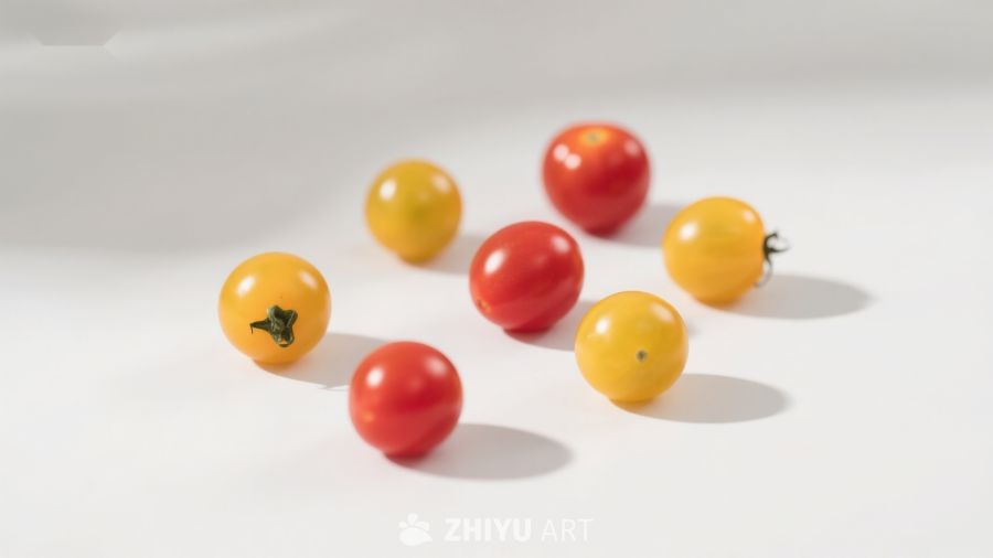色彩斑斓的樱桃番茄静物图 423