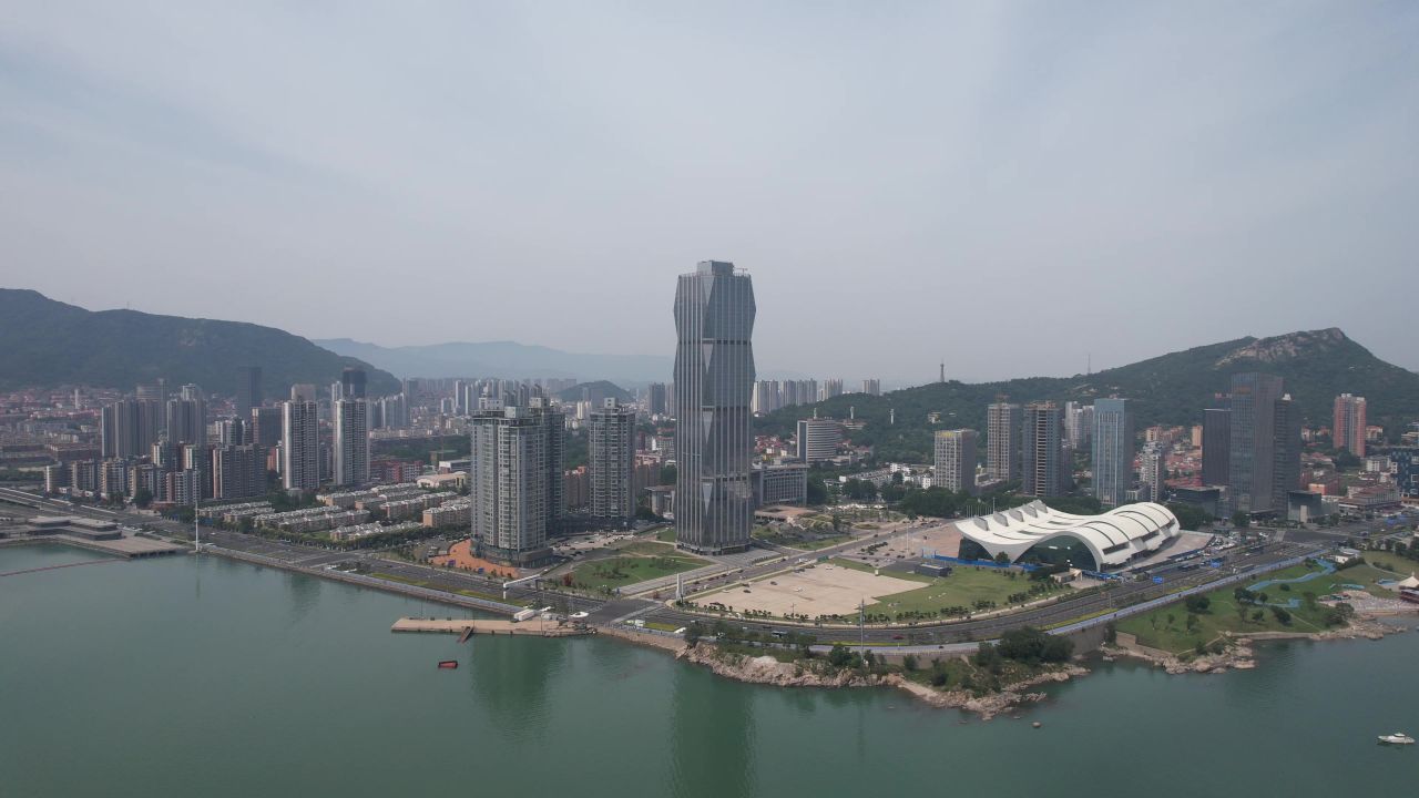 连云港阳光自贸大厦会展中心航拍
