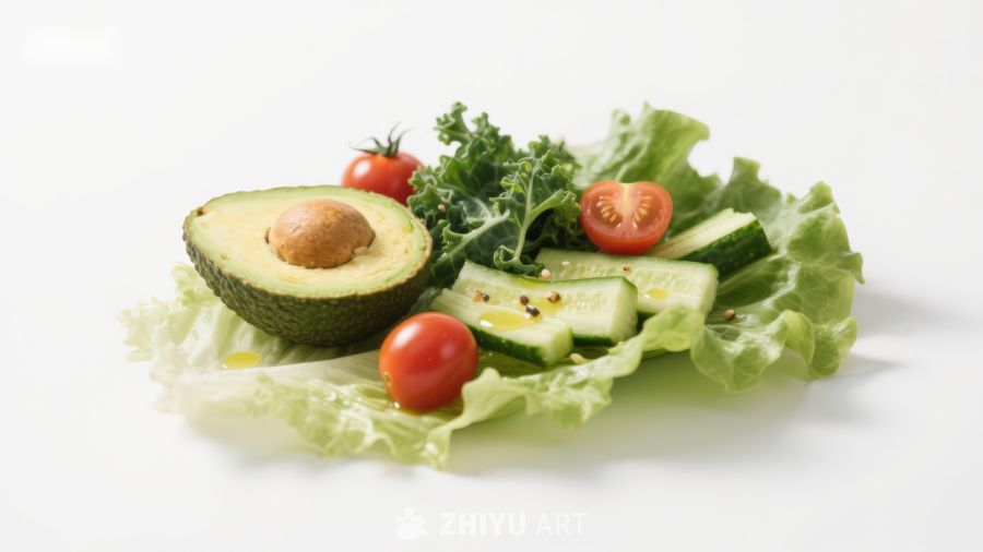 新鲜蔬菜沙拉食材组合