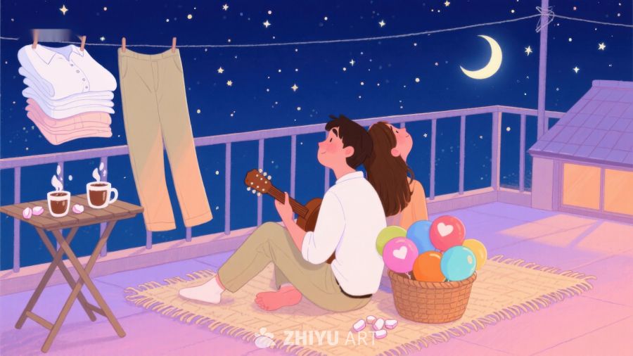 夜空下的阳台吉他时光 569