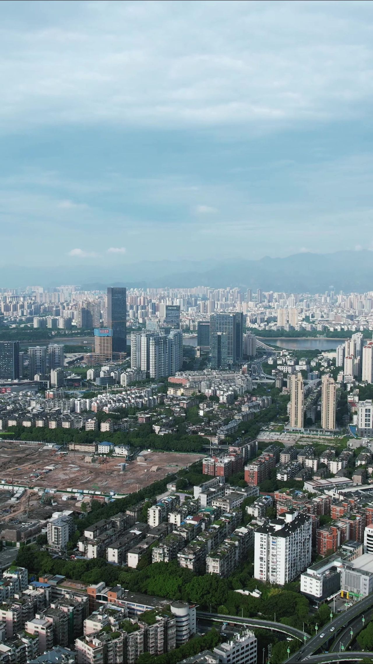 福建福州城市风光竖屏航拍  