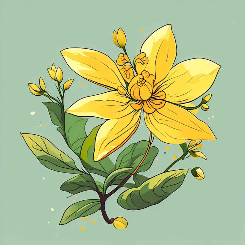 迎春花春季插画 6