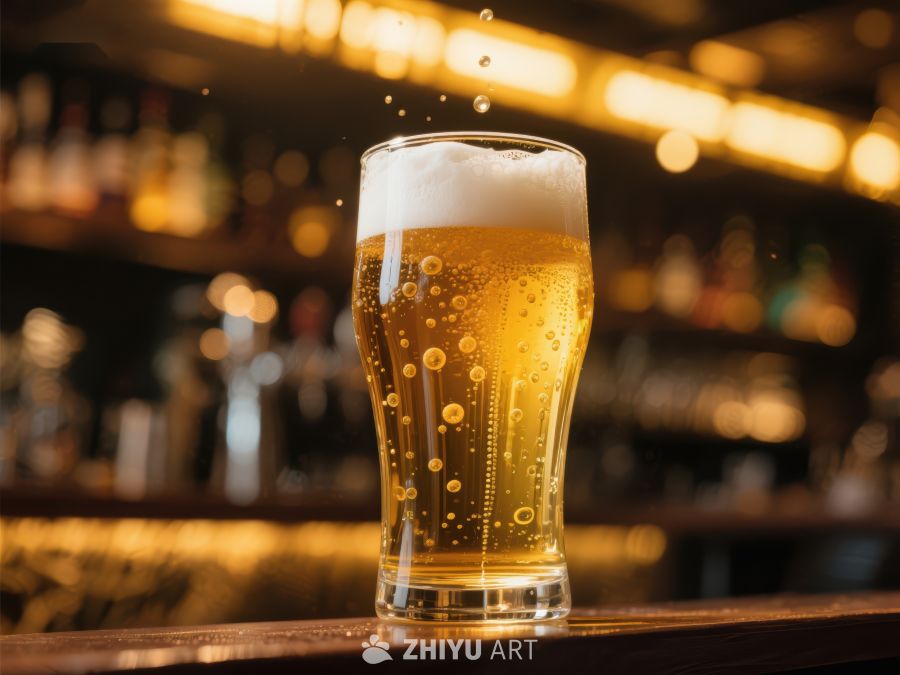 酒吧里的泡沫啤酒 537