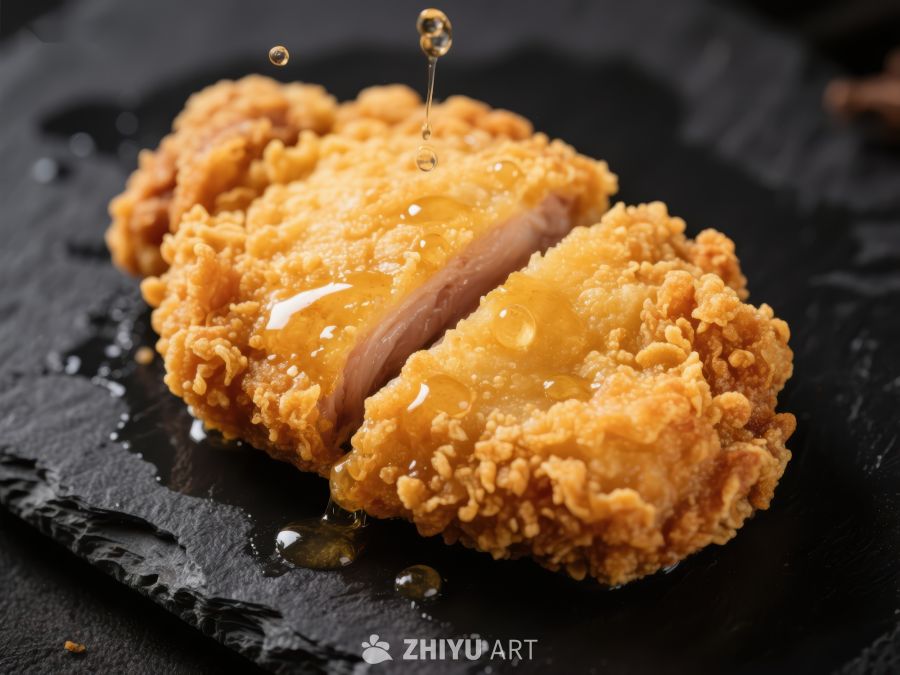 酥脆炸鸡淋蜂蜜特写 1107