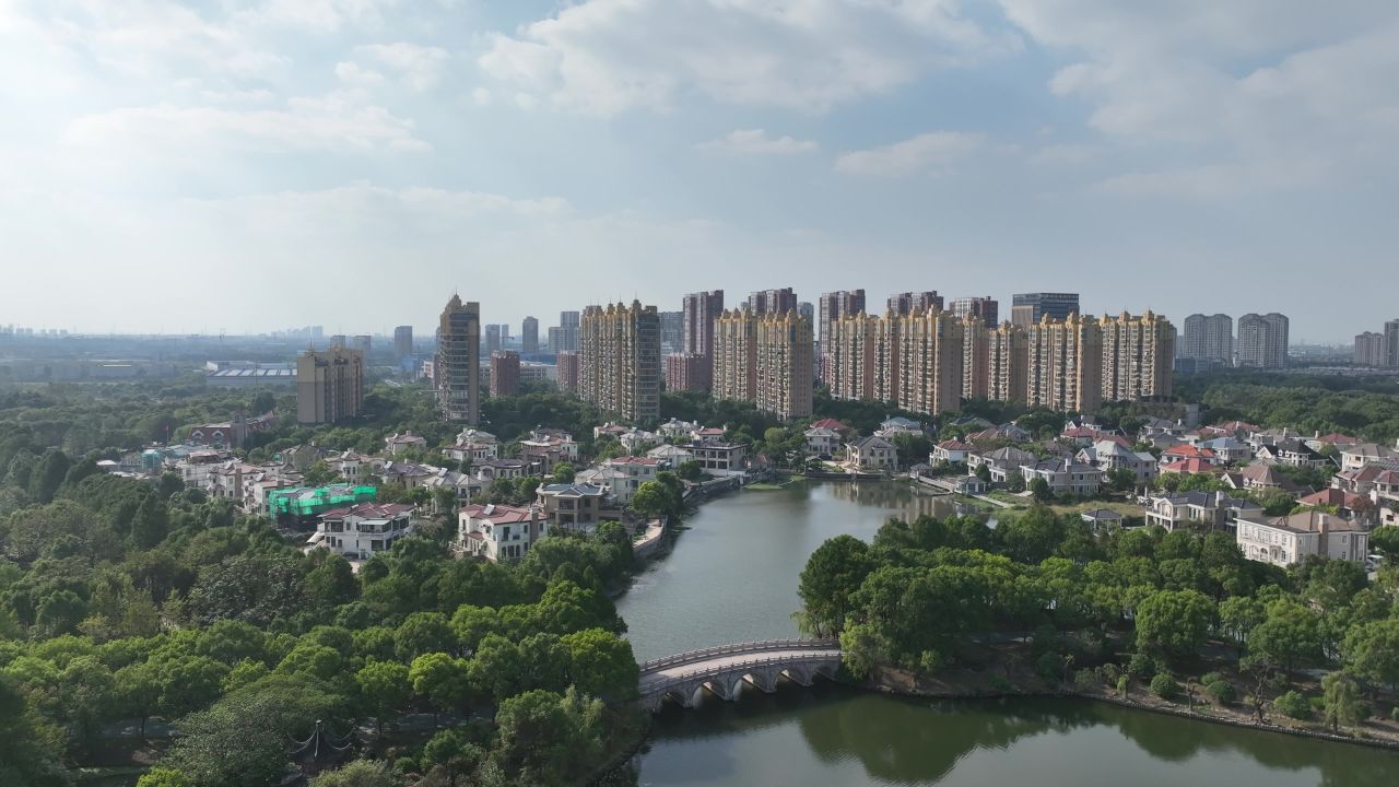 4K航拍昆山体育生态园 1