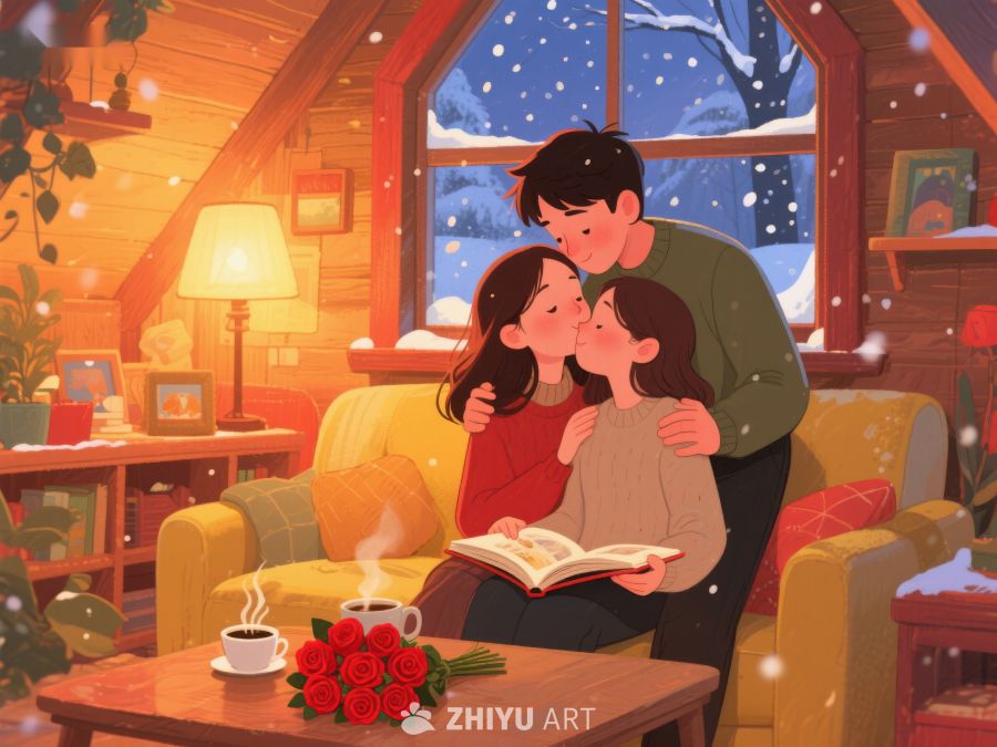 温馨冬夜，家庭共读时光 752