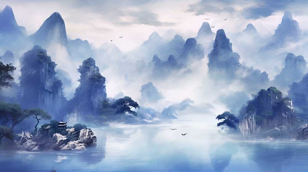 山水画每一幅都是艺术