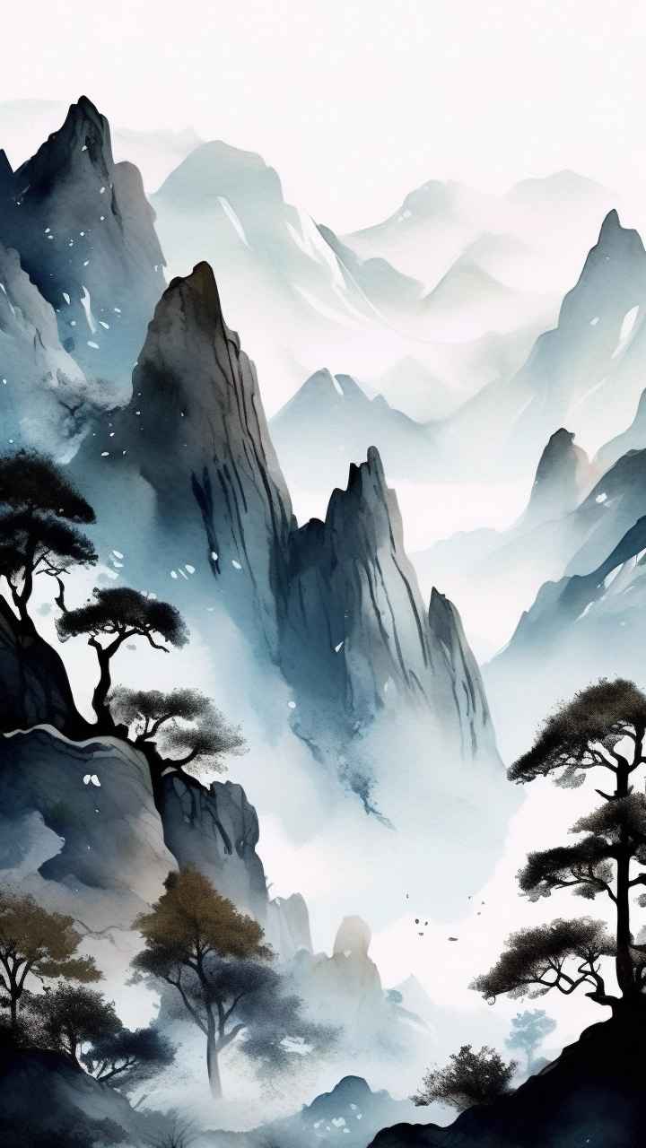 山水画国风背景 85