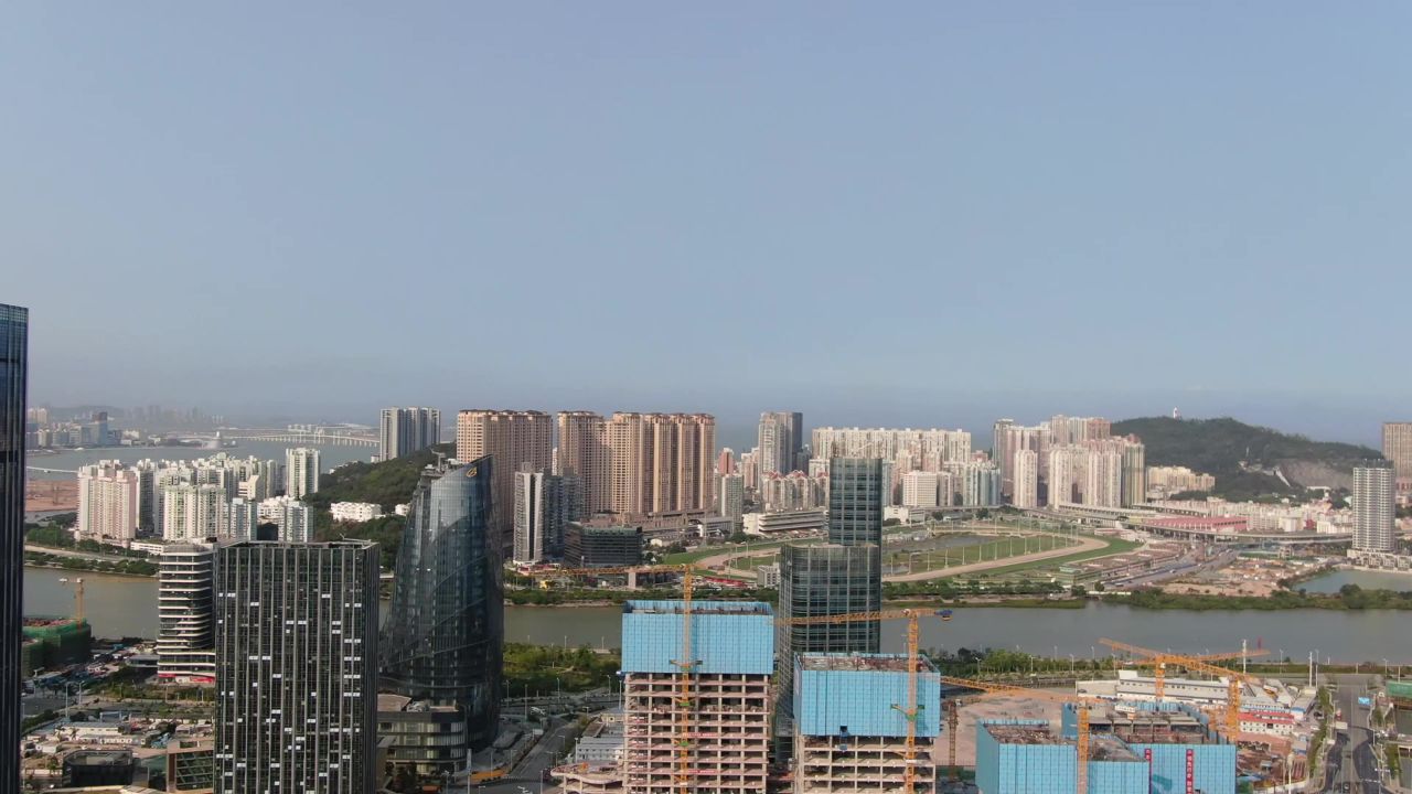 中国澳门城市风光航拍