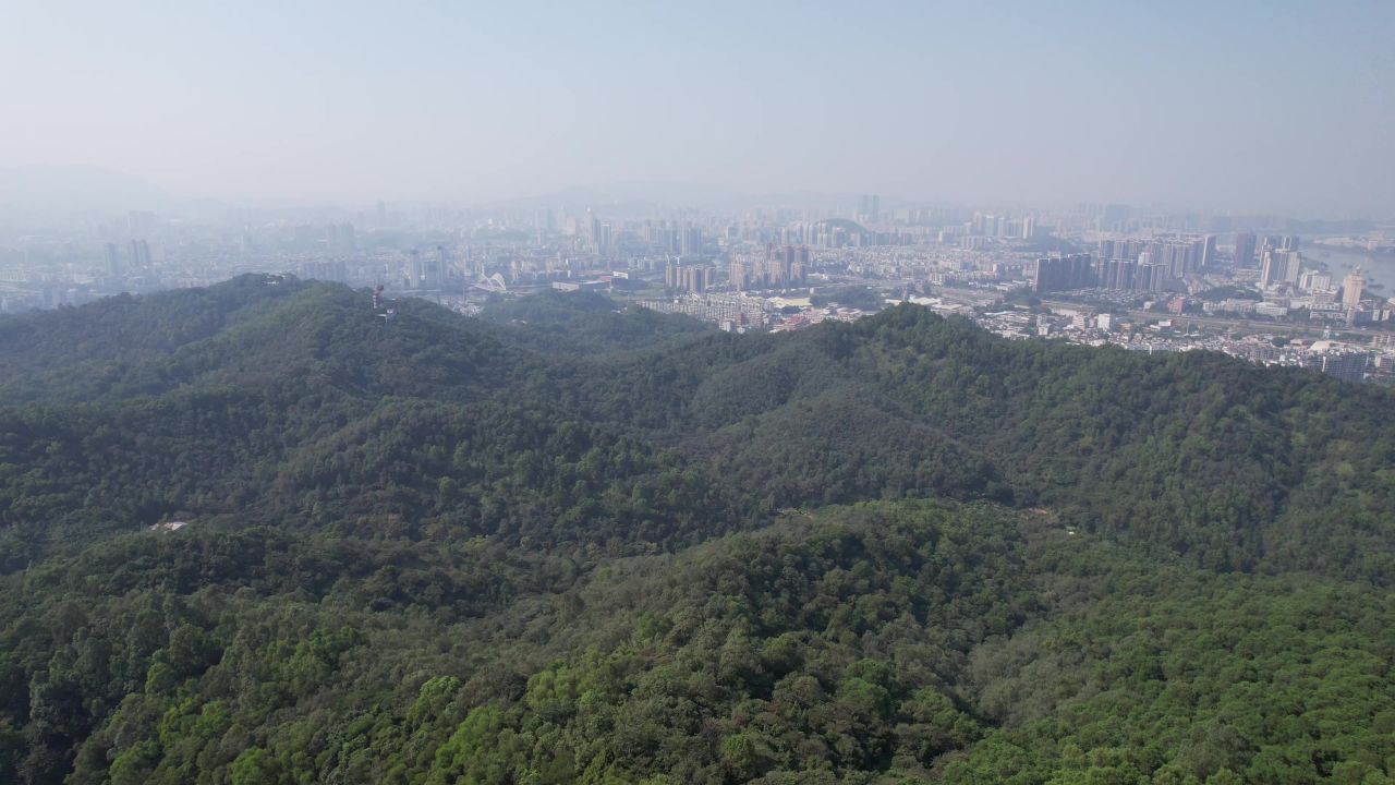 广东江门城市建设航拍 