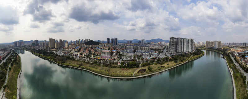 湖南怀化城市全景图
