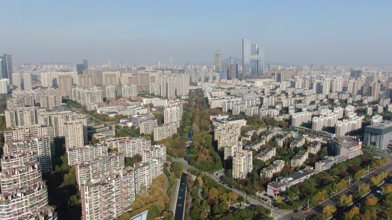 江苏南京城市风光建筑航拍