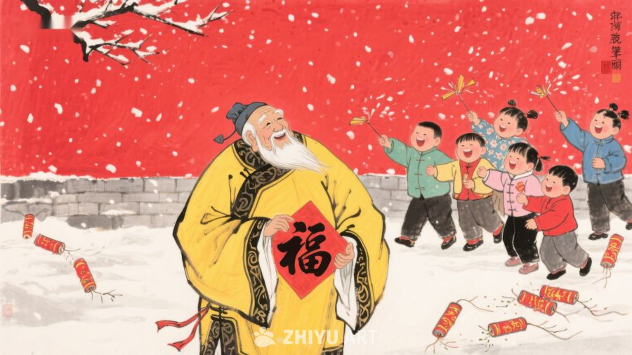 福星高照，孩童欢庆新年 23